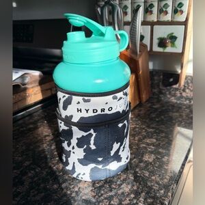 HydroJug with Cow Patterned Sleeve
